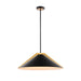 Artcraft - AC11914BK - Three Light Pendant - Baltic - Black and Brushed Brass