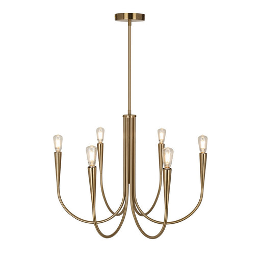 Artcraft - AC11926BR - Six Light Chandelier - Bronte - Brass