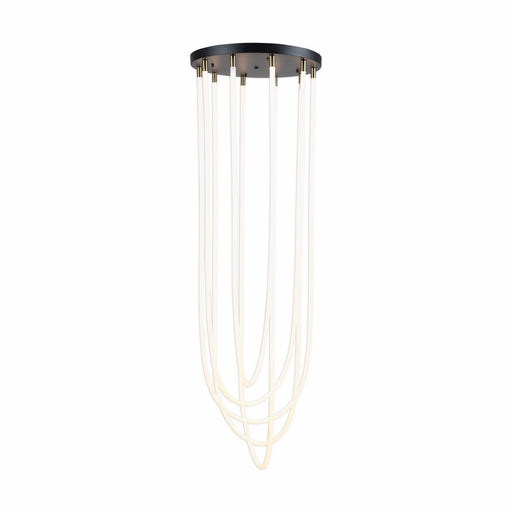 Artcraft - AC6812BK - LED Chandelier - Cascata - Black and Brushed Brass