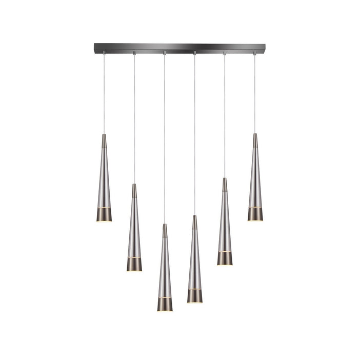 Artcraft - AC6826SM - LED Island Pendant - Sunnyvale - Pearl Black and Smoke