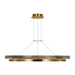 Visual Comfort Modern - 700GRC48NBW-LED930 - LED Chandelier - Grace - Natural Brass/ Weathered Oak