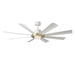 Modern Forms Fans - FR-W2303-60L-SB/MW - 60"Ceiling Fan - Aura - Soft Brass/Matte White