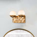 Lucas + McKearn - BB1005LG-2 - Two Light Bath - Deco - Laquered Gold