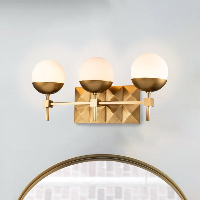 Lucas + McKearn - BB1005LG-3 - Three Light Bath - Deco - Laquered Gold