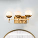 Lucas + McKearn - BB1005LG-3 - Three Light Bath - Deco - Laquered Gold