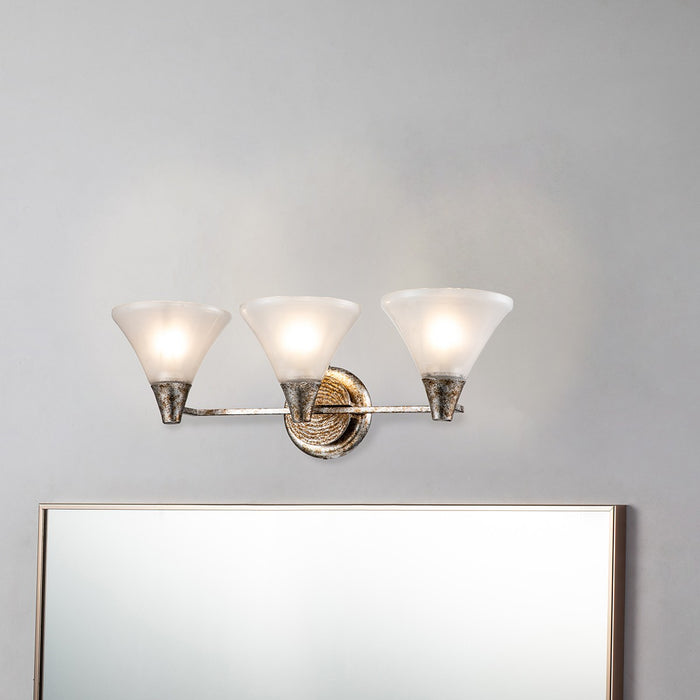 Lucas + McKearn - BB1114S-3 - Three Light Bath - Lemoine - Silver Leaf