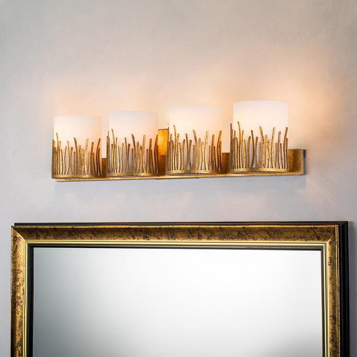 Lucas + McKearn - BB90610G-4 - Four Light Bath Bar - Sawgrass - Gold