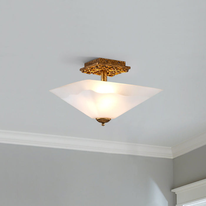 Lucas + McKearn - FM1002G-2 - Two Light Flush Mount - Star - Gold Leaf