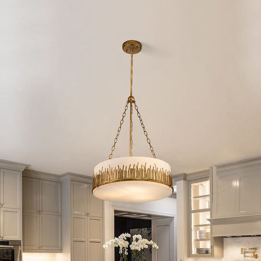 Lucas + McKearn - PD20319G-3 - Three Light Pendant - Sawgrass - Gold Leaf