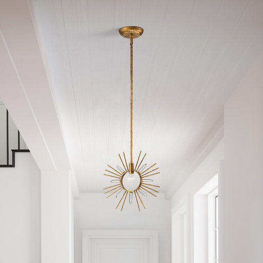 Lucas + McKearn - PD90647G-1 - One Light Pendant - Sun King - Gold Leaf