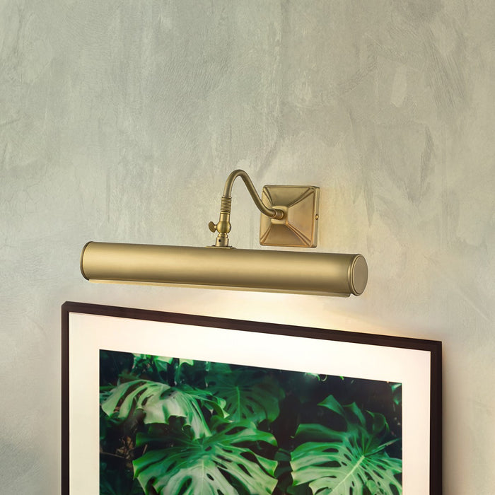 Lucas + McKearn - PL1-20 AB - Two Light Picture Light - Leo - Aged Brass
