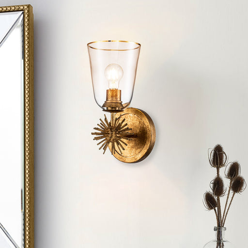 Lucas + McKearn - SC00957G-1 - One Light Wall Sconce - Staring - Gold Leaf