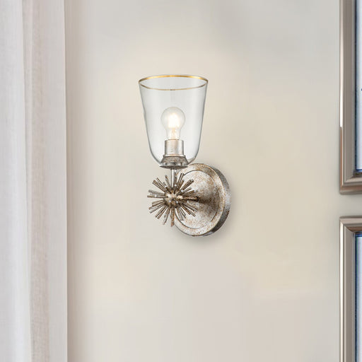 Lucas + McKearn - SC00957S-1 - One Light Wall Sconce - Staring - Silver Leaf