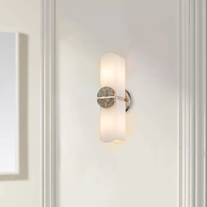 Lucas + McKearn - SC01035S-2 - Two Light Wall Sconce - Elan - Silver Leaf
