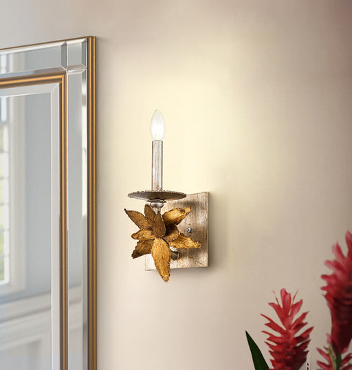 Lucas + McKearn - SC1054-1 - One Light Wall Sconce - Toissant - Gold Leaf/Silver Leaf