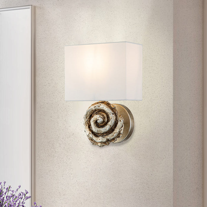 Lucas + McKearn - SC1163S-1 - One Light Wall Sconce - Swirl - Silver Leaf