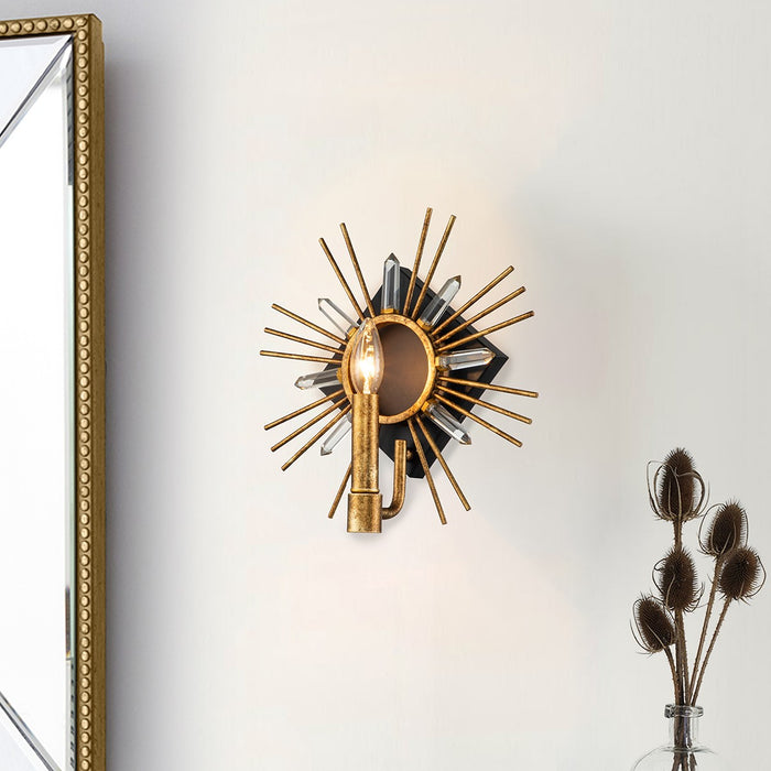 Lucas + McKearn - SC90647G-1 - One Light Wall Sconce - Sun King - Gold Leaf