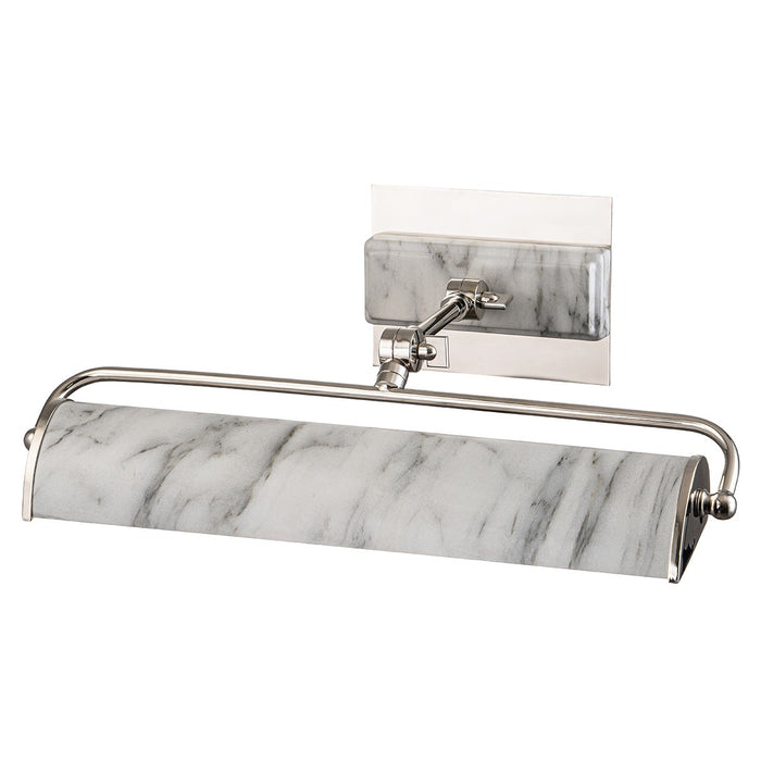 Lucas + McKearn - WINCHFIELD-PLM-PN-WM - Two Light Picture Light - Winchfield - Polished Nickel and White Marble