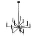 Hunter - 45230 - 12 Light Chandelier - Sunjai - Matte Black