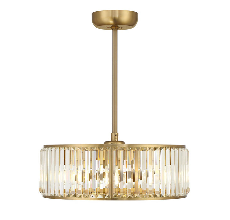 Savoy House - 23-FD-245-322 - Six Light Fan D'Lier - Janus - Warm Brass