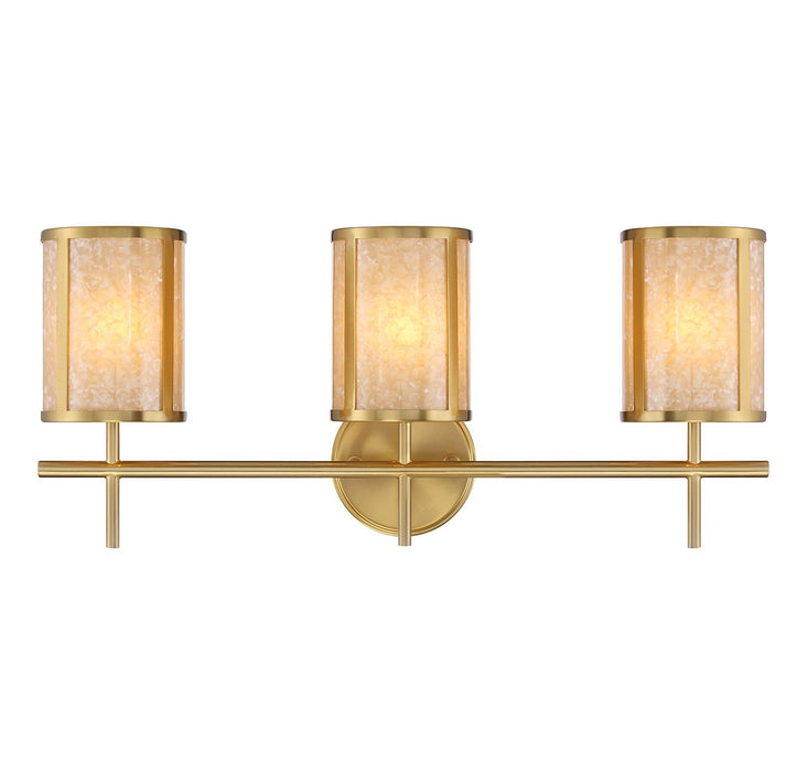 Savoy House - 8-2055-3-322 - Three Light Bathroom Vanity - Camden - Warm Brass