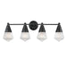 Maxim - 10394PRBK - Four Light Bath Vanity - Hargreaves - Black
