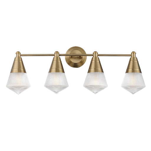 Maxim - 10394PRNAB - Four Light Bath Vanity - Hargreaves - Natural Aged Brass