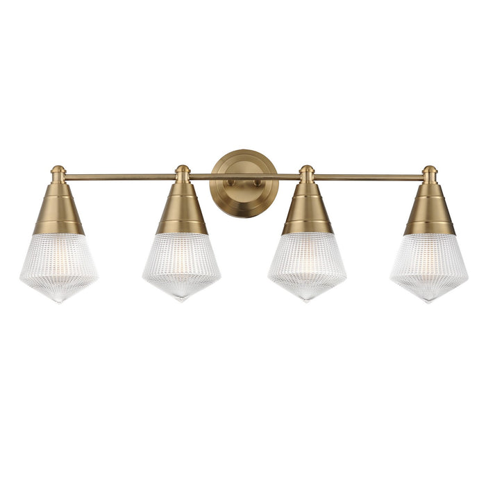Maxim - 10394PRNAB - Four Light Bath Vanity - Hargreaves - Natural Aged Brass