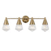 Maxim - 10394PRNAB - Four Light Bath Vanity - Hargreaves - Natural Aged Brass