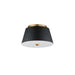 Maxim - 10710WTBKNAB - LED Flush Mount - Miles - Black / Natural Aged Brass