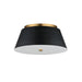 Maxim - 10719WTBKNAB - LED Flush Mount - Miles - Black / Natural Aged Brass