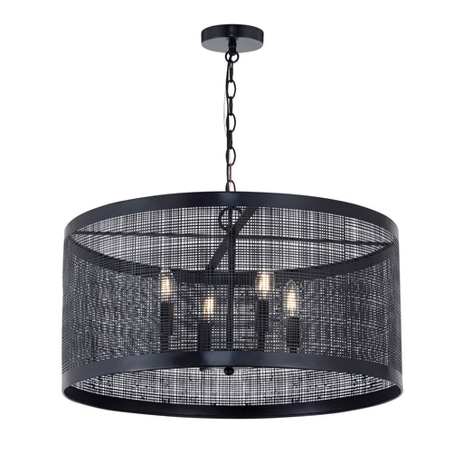 Maxim - 31224BK - Four Light Pendant - Hatcher - Black