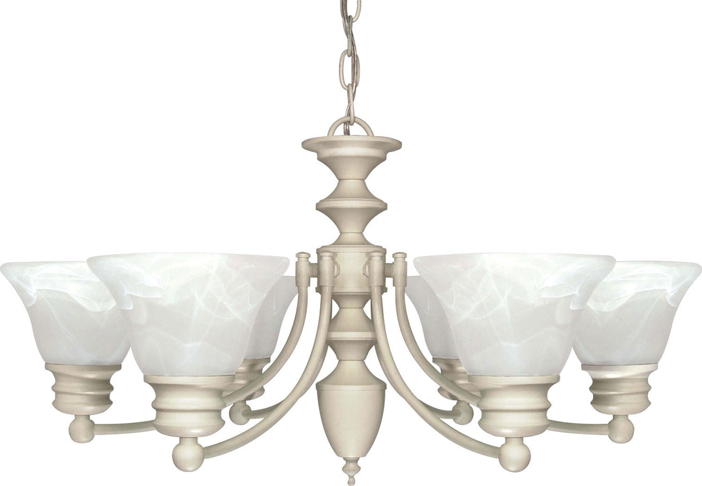 Nuvo Lighting - 60-359 - Six Light Chandelier - Empire - Textured White