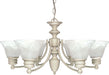 Nuvo Lighting - 60-359 - Six Light Chandelier - Empire - Textured White