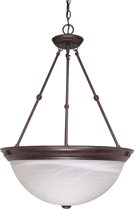 Nuvo Lighting - 60-212 - Three Light Pendant - Alabaster Glass Old Bronze - Old Bronze