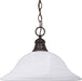 Nuvo Lighting - 60-391 - One Light Pendant - Alabaster Glass Hanging Dome - Old Bronze