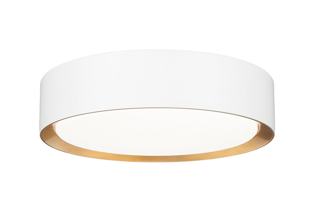 Z-Lite - 1014F12-MW-MGLD-LED - LED Flush Mount - Kawan - Matte White + Modern Gold