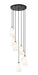 Z-Lite - 3043P6-7R-MB - Seven Light Chandelier - Farrell - Matte Black