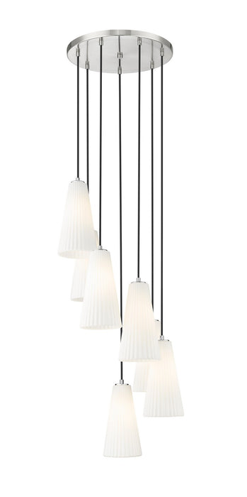 Z-Lite - 3043P7-7R-BN - Seven Light Chandelier - Farrell - Brushed Nickel
