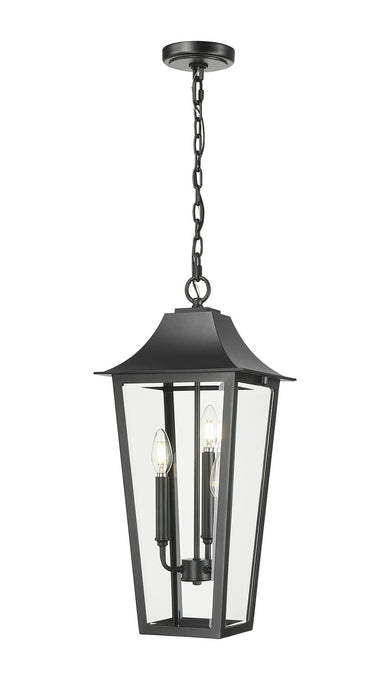 Z-Lite - 5008CHB-BK - Three Light Outdoor Chain Mount Ceiling Fixture - Gannon - Black