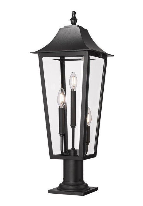 Z-Lite - 5008PHBR-533PM-BK - Three Light Outdoor Pier Mounted Fixture - Gannon - Black