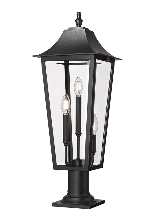 Z-Lite - 5008PHBR-533PM-BK - Three Light Outdoor Pier Mounted Fixture - Gannon - Black
