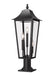 Z-Lite - 5008PHBR-533PM-BK - Three Light Outdoor Pier Mounted Fixture - Gannon - Black