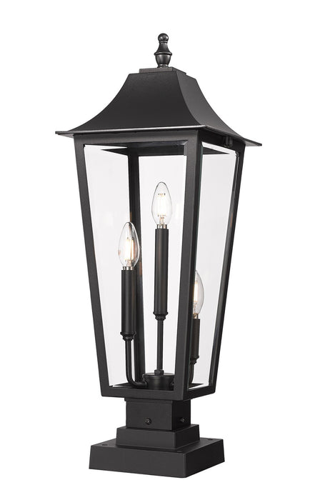 Z-Lite - 5008PHBS-SQPM-BK - Three Light Outdoor Pier Mounted Fixture - Gannon - Black