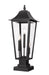 Z-Lite - 5008PHBS-SQPM-BK - Three Light Outdoor Pier Mounted Fixture - Gannon - Black