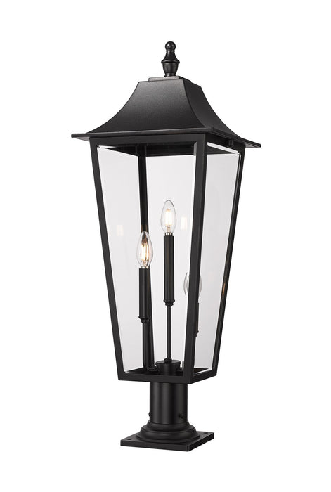 Z-Lite - 5008PHXLR-533PM-BK - Three Light Outdoor Pier Mounted Fixture - Gannon - Black