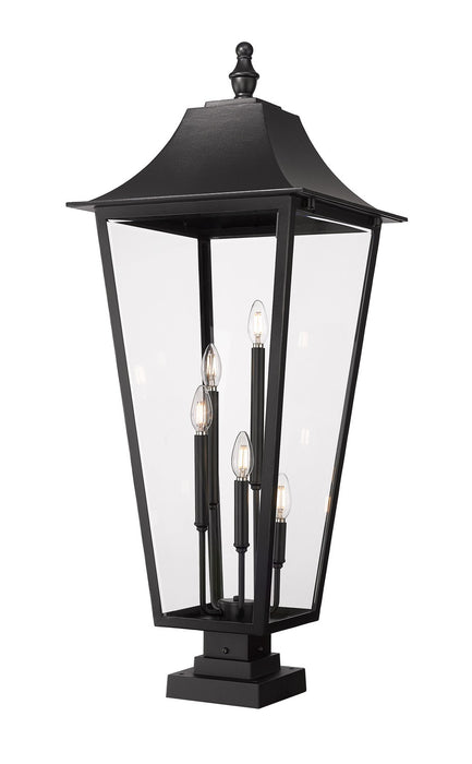 Z-Lite - 5008PHXXLS-SQPM-BK - Five Light Outdoor Pier Mounted Fixture - Gannon - Black