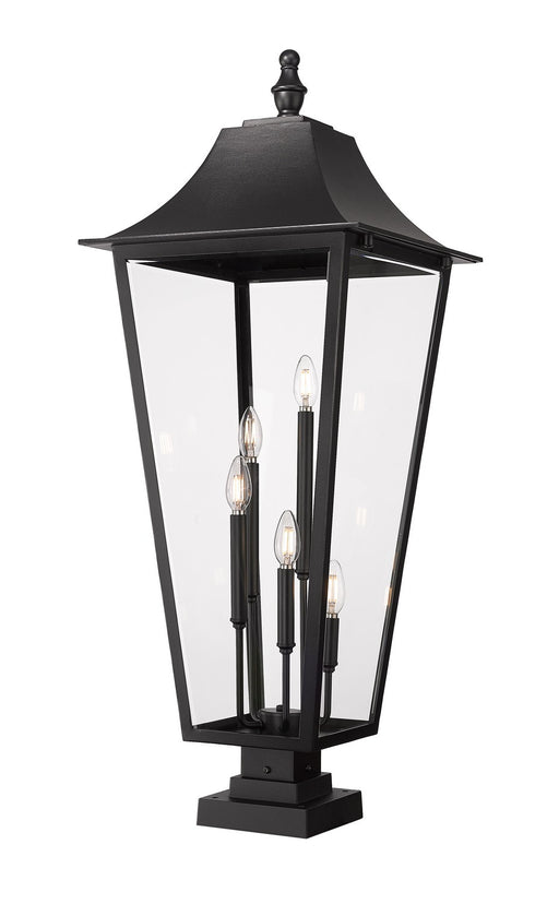 Z-Lite - 5008PHXXLS-SQPM-BK - Five Light Outdoor Pier Mounted Fixture - Gannon - Black