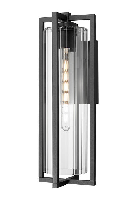 Z-Lite - 5013B-BK - One Light Outdoor Wall Light - Aura - Black