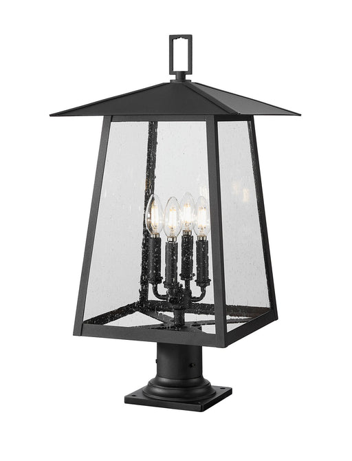 Z-Lite - 5015PHBR-533PM-BK - Four Light Outdoor Pier Mounted Fixture - Rainer - Black